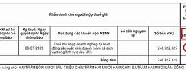 Giấy Nộp Thuế Nhập Khẩu